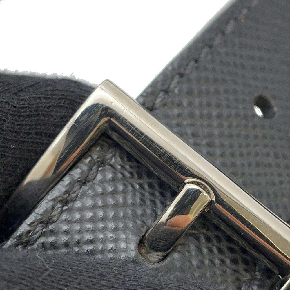 Prada Shoulder Bag Logo Saffiano Crossbody Black - Picture 9 of 12